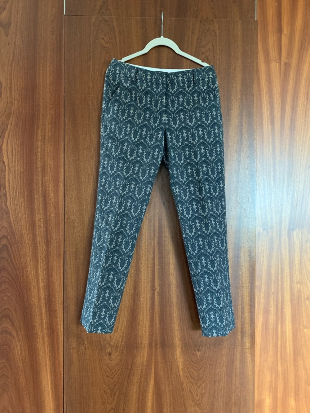 Peserico Mid Rise Print Flat Front Dress Pants Italian